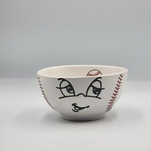 Mulberry Home Collection Sports Novelty Ceramic Bowl Baseball With Silly Face